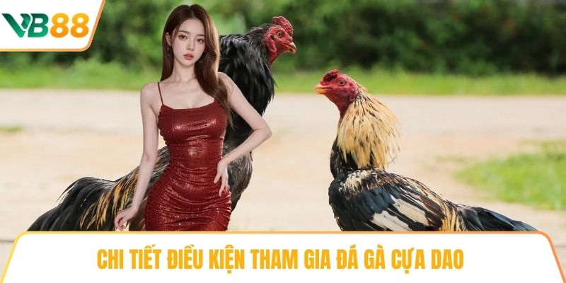 Chi tiết điều kiện tham gia Đá gà Cựa dao